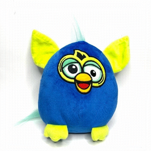 𝅺HASBRO Furby Blue Plush Stuffed Toy 8"